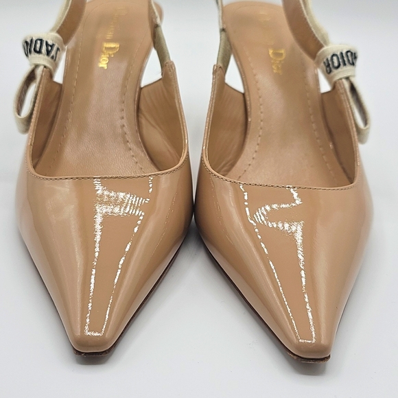 Dior Beige Slingback Pumps with Dust Bag - Picture 6 of 14